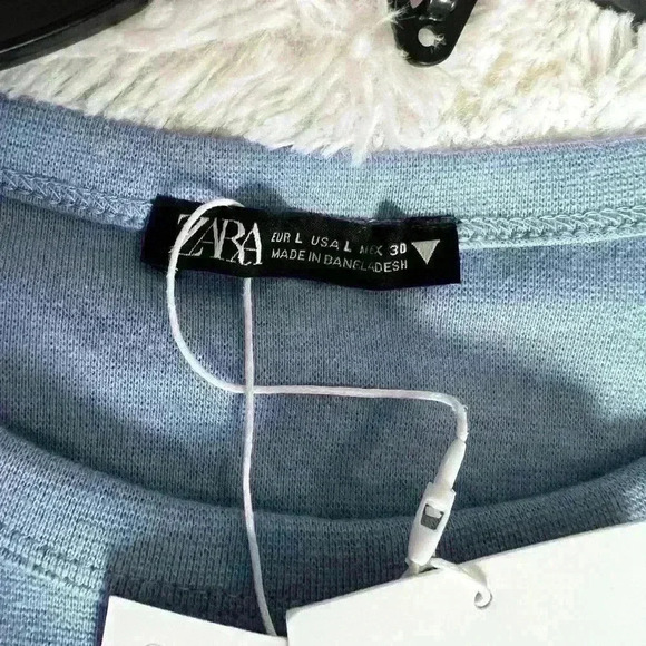 Light Blue Zara Cropped t-shirt - Picture 4 of 5